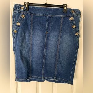 One 5 One denim stretch pencil skirt